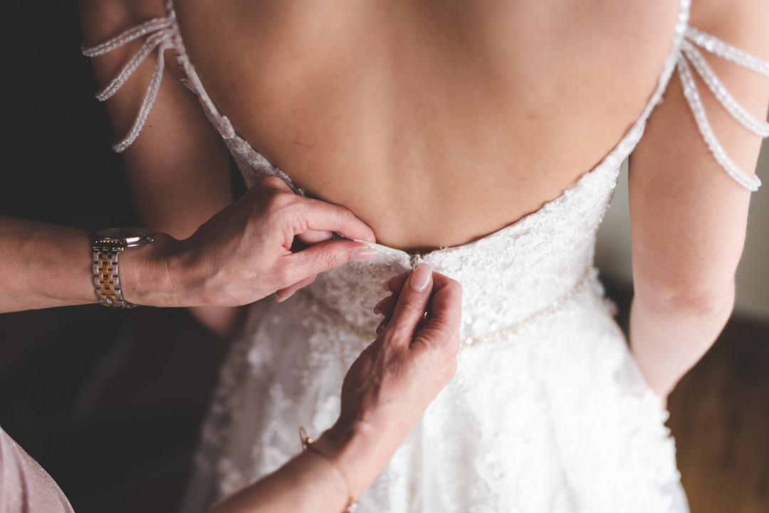 Makeup artist working with client